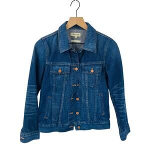 Madewell Classic Jean Jacket Medium Wash Button-Front Cotton‎ Size S Small
